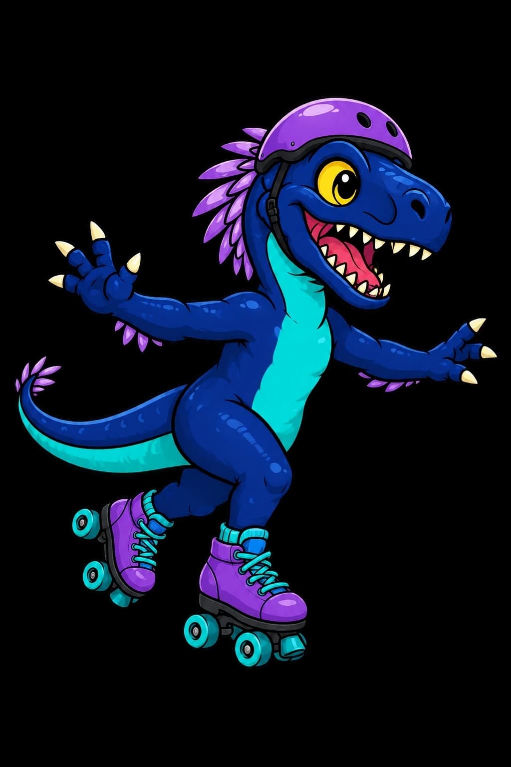 Rize the raptor rolling out on skates